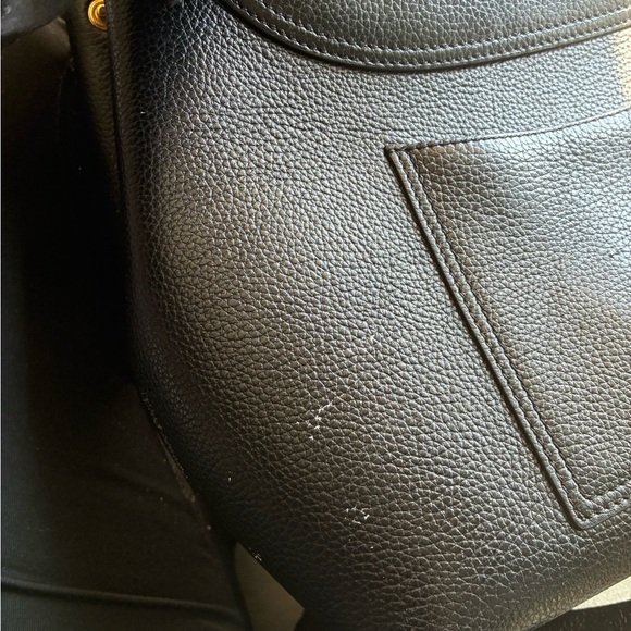 Black Pebbled Leather Top-Handle Bag main image 3
